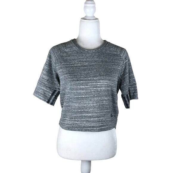 ADIDAS Sport 2 Street Shirt Crop Light Gray S NWT Small Sporty - Picture 1 of 8